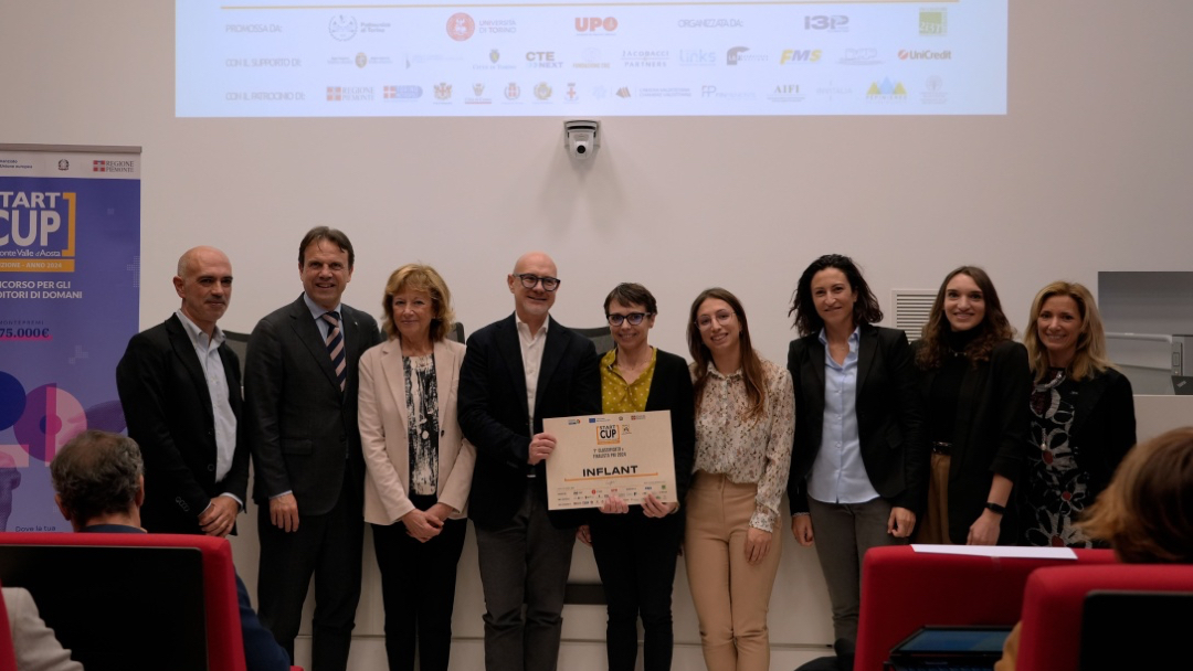 La startup 2i3T Inflant vince l’edizione 2024 del contest Start Cup Piemonte Valle d’Aosta